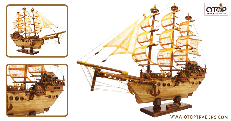 เรือสำเภอจีน เรือจำลอง เสริมฮวงจุ้ย เรียกทรัพย์