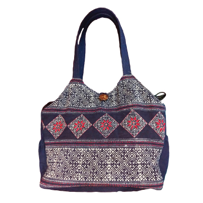 กระเป๋าผ้าฝ้ายเขียนเทียน