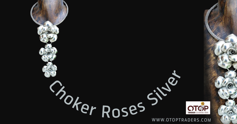 Choker Roses Silver สร้อย โชคเกอร์ เงินแท้ พวงกุหลาบ