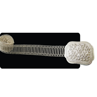 เข็มขัดเงินเกลียวเชือกแบบโบราณ