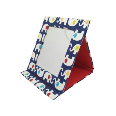 Portable Mirror Elephant Pattern
